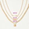 Multi Layered Fashion Women's Pendant Necklace Simple Dice Metal Accessories For Daily Party Banquets Trendy Girls' Necklace Set