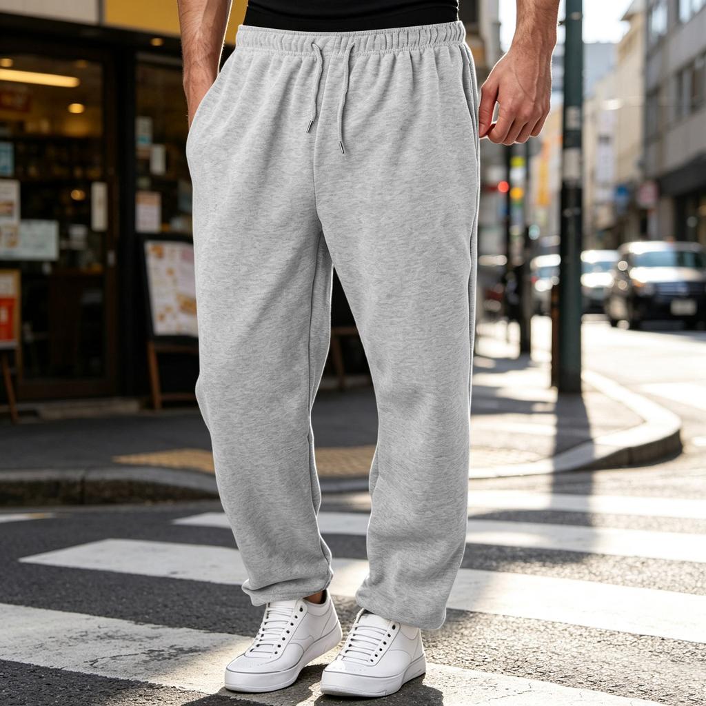 Men's Straight Leg Loose Fit Casual Sweatpants for Everyday Wear