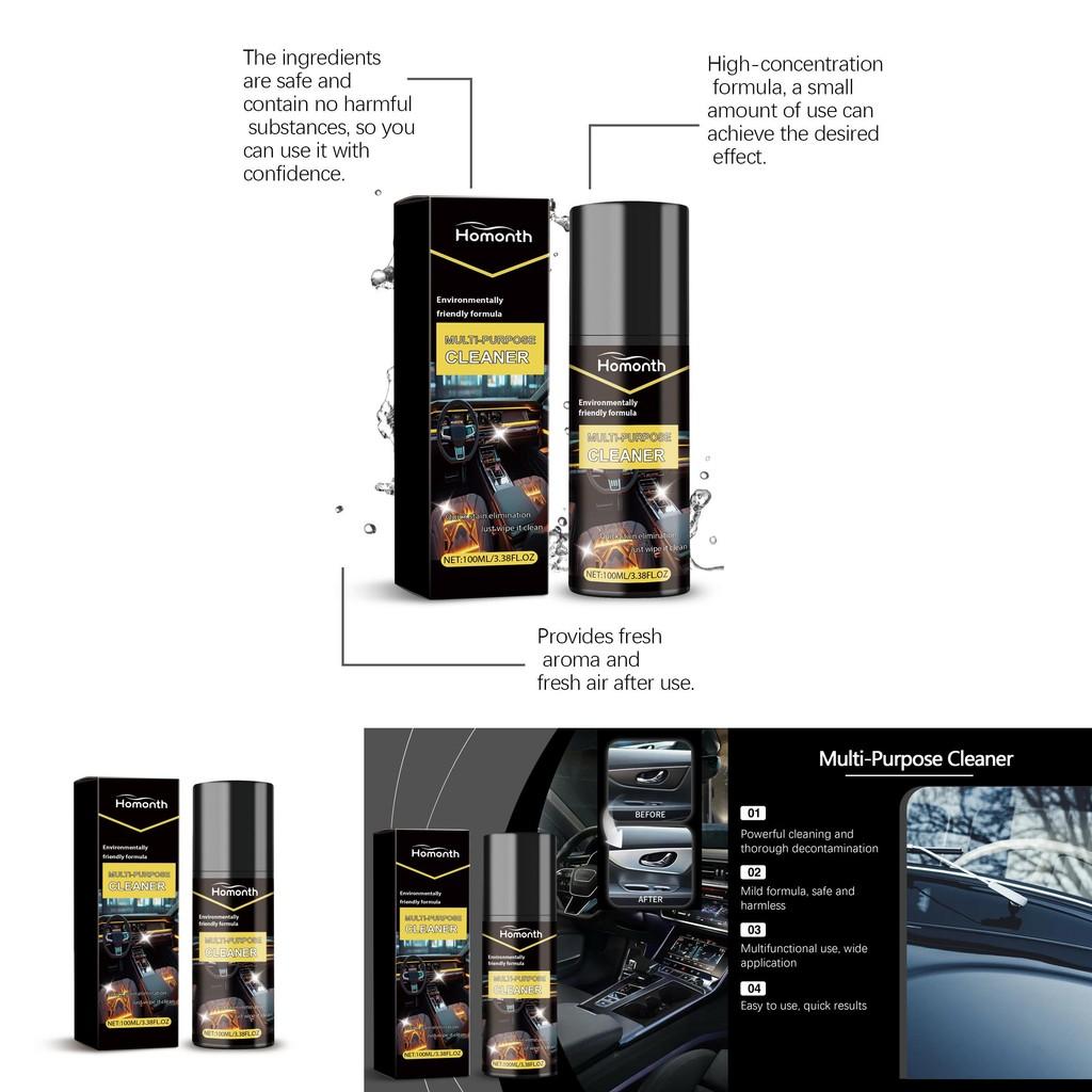 Homonth 100ml Nettoyant Mousse pour Voiture Conçu Pour le Nettoyage et l'Entretien de l'Intérieur Avec Effet Rafraîchissant