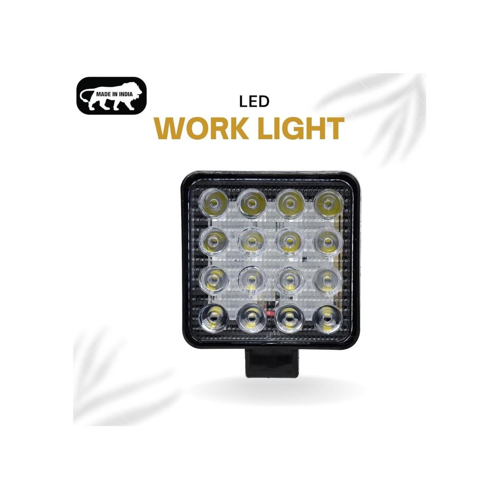 APSMOTIV Tractor LED Work Light, Spot & Flood Light Off APSMOTIV 16 LED Work Light Bar For, Ford, Trucks, Boats Spot, Tractor | 12V-24V Aluminum