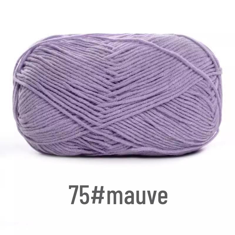 Gomitolo di Filato di Cotone Pettinato a 4 Capi per Lavorare all'Uncinetto Bambole, Coperte, Borse e Scarpe Pacchetto Materiali Fai da Te