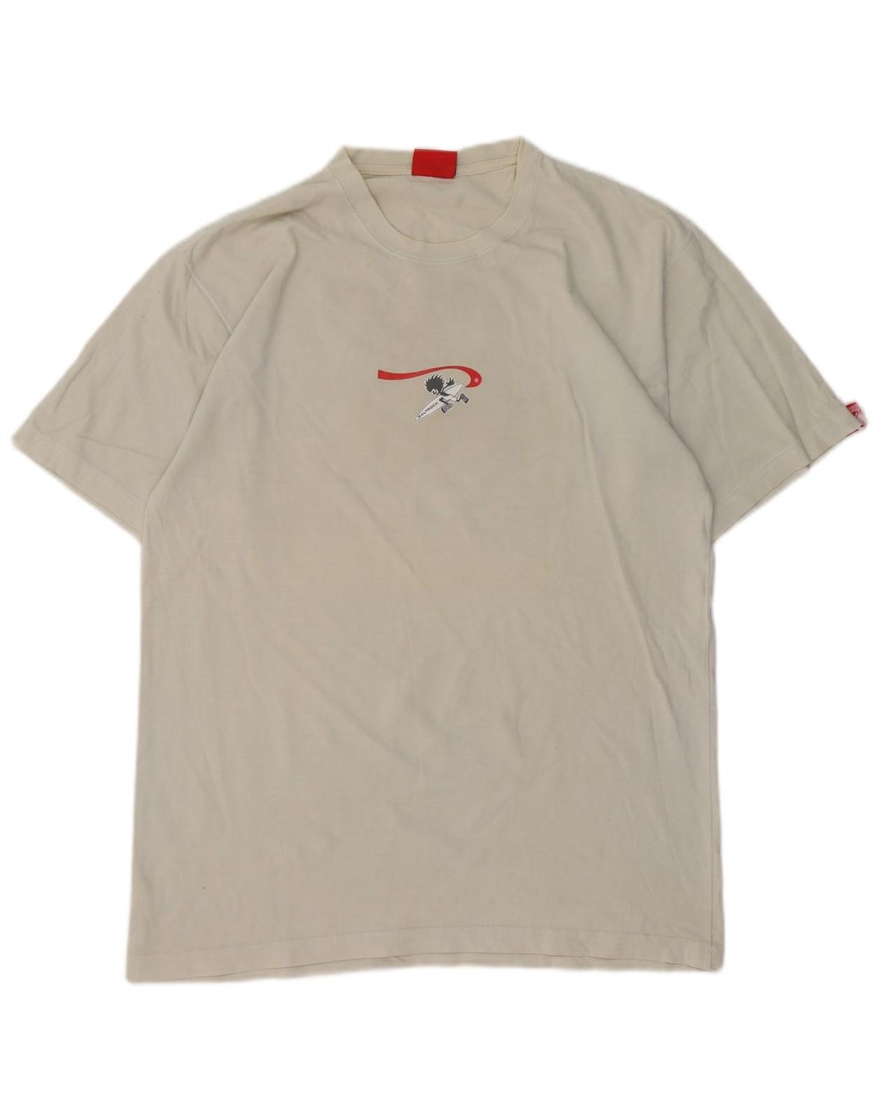 Saltrock Mens Graphic T-Shirt Top Large Off White Cotton BI15 XXXXL