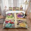 3pcs The Little Mermaid Ariel & Friends Bedding Set Includes Quilt Cover and Pillowcases, Suitable for All Seasons B094