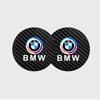 For BMW M 50th Anniversary 3 5 7 series E83 F16 E70 X1 X2 X3 X5 X6 Car Carbon Fibre Water Cup Pad Holder Anti-slip Coasters Mat jbvr38