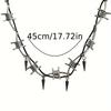 Vintage Gothic Metallic Spiked Choker Necklace Willow  Adjustable  Men and Women, All-Season Daily and Party Occasions, Hip-Hop