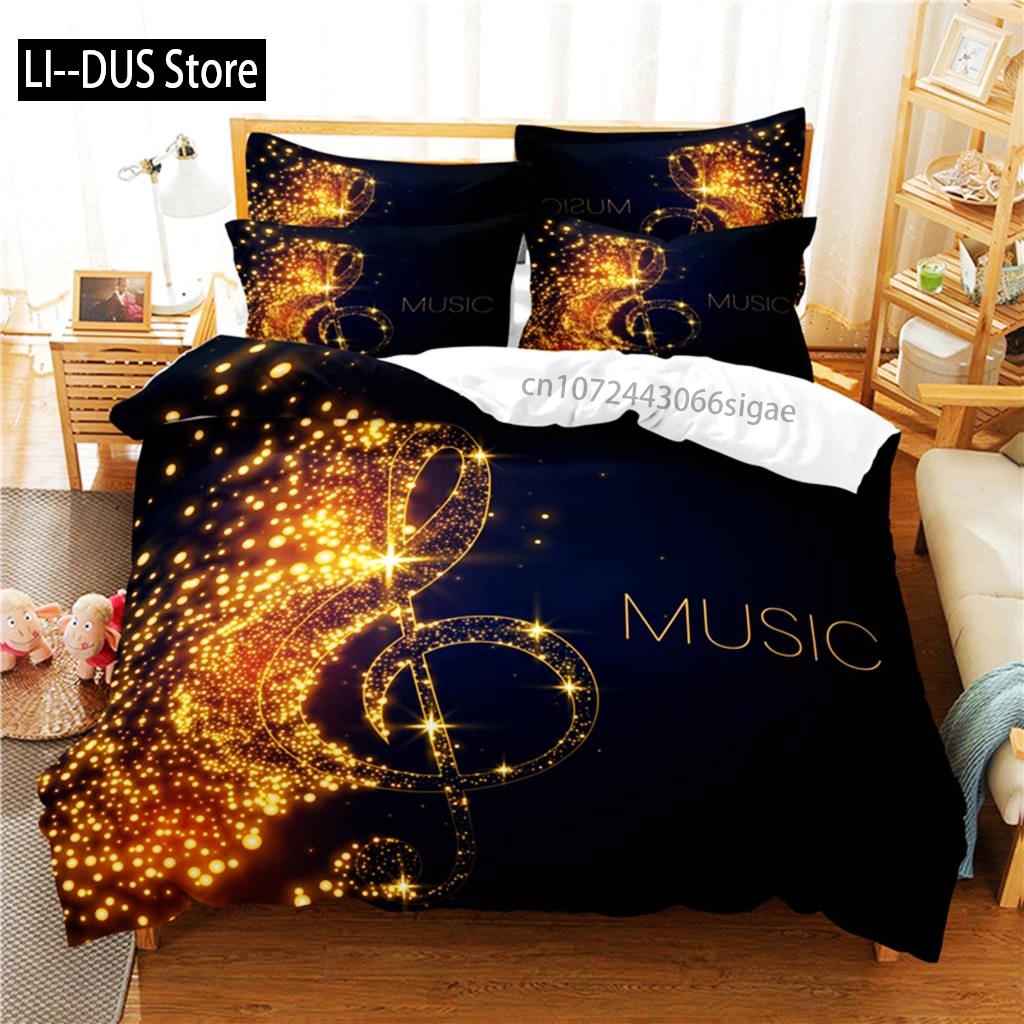 Music Bedding Set Duvet Cover Set 3d Bedding Digital Printing Queen Size Bedding Set Fashion Design