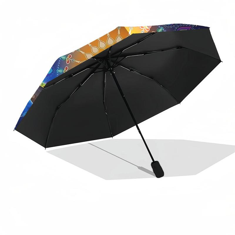 1pc Hummingbird Mandala Artwork Automatic Open/Close Umbrella, Folding Compact Umbrella with Lightweight Design for Women/Menyy251028190