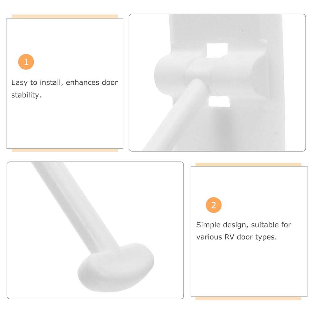1Set Rv Door Latch Extender Rustproof Lightweight Plastic Door Catch for Motorhome Caravan Trailer Hatch Holder Stabilizer