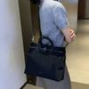 Solid Color Nylon Shoulder Bag French Laptop Bag Trendy Tote Bag  Handbag