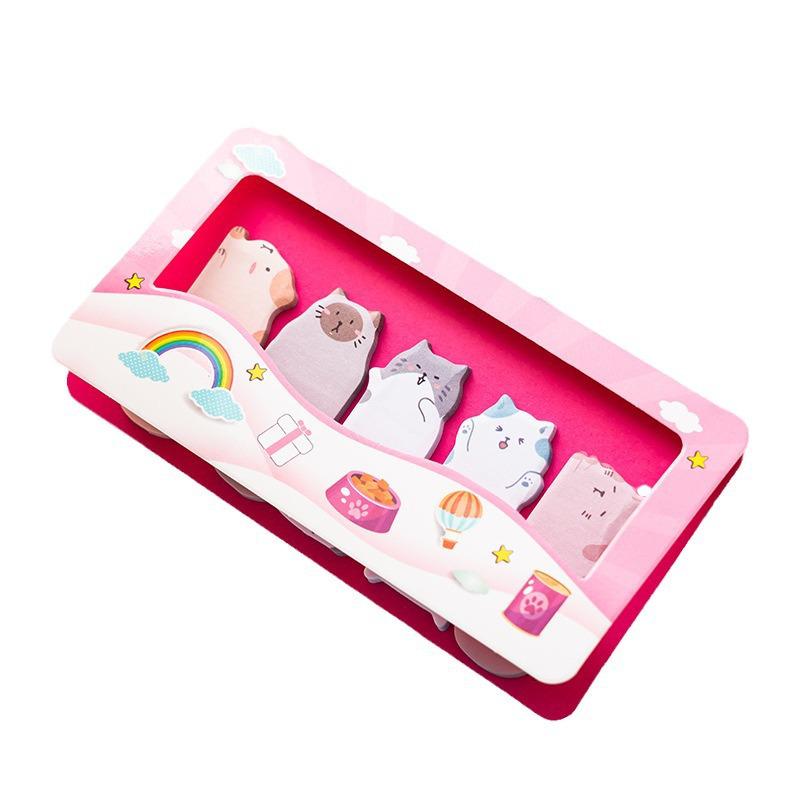 Cute Cartoon Animal Paradise Sticky Notes with Writable Index Tabs for Students