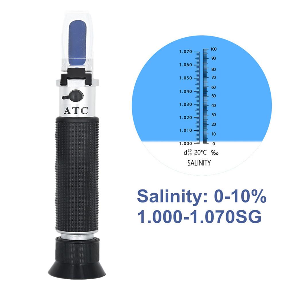 

Refractometer Sea Salinity Meter Salt Water Concentration 1.000-1.070SG Aquarium Handheld Mariculture Breeding Gravimeter 0~100%