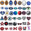 Evil Eye Croc Jibbitz Set, PVC Shoe Charms DIY Decoration for Garden Clogs, Trendy Accessories