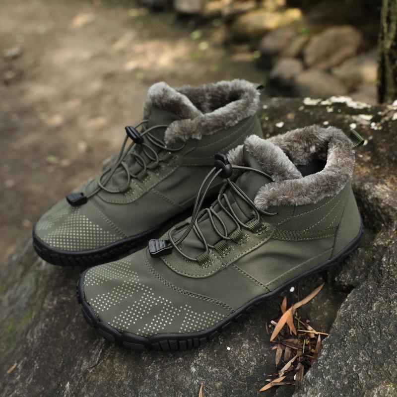 

Новые хлопковые туфли для мужчин и женщин зимние бархатные утепленные теплые высокие ботинки для пары сноубутсы нескользящие водонепроницаемые походные ботинки 47