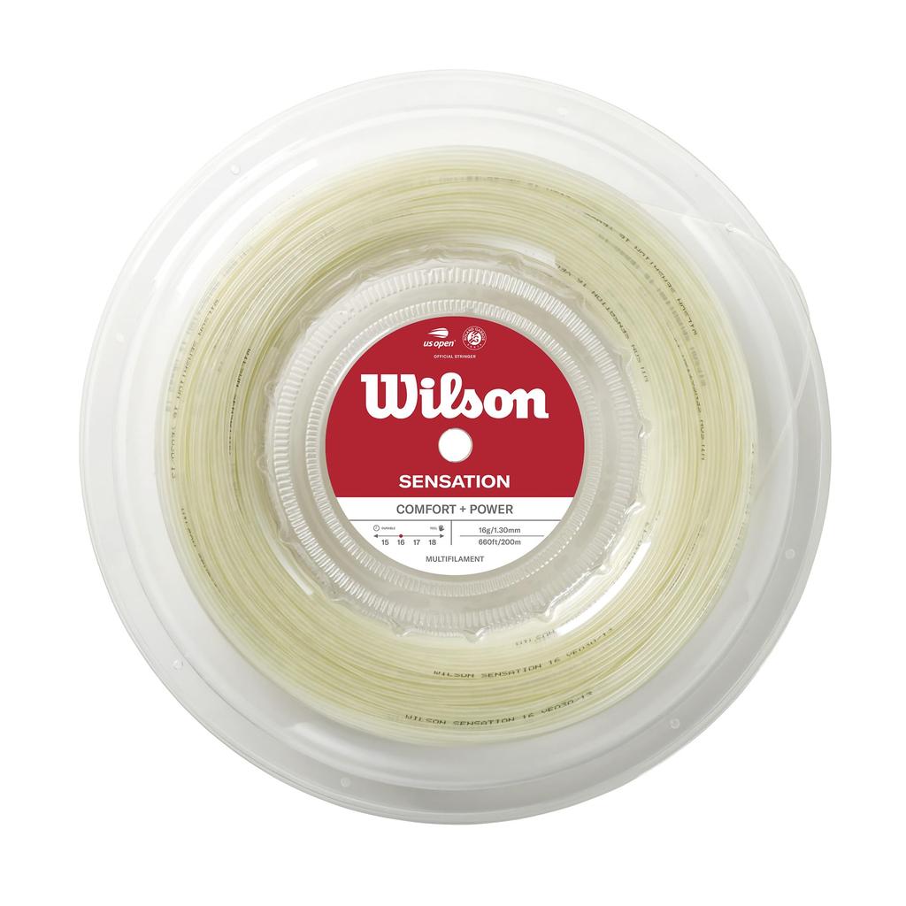 Wilson Tennis String Gut Multi-filament SENSATION 16 200M REEL Natural