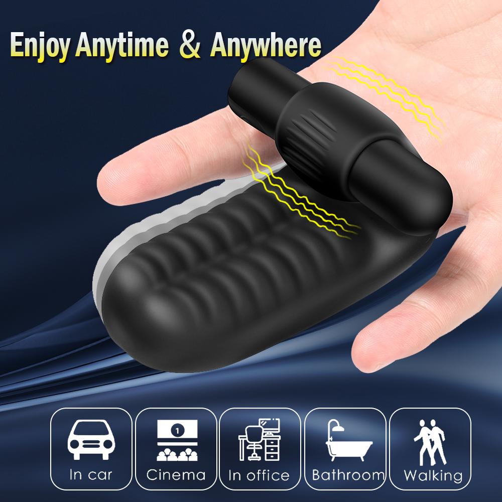 Silicone Vibrating Finger Sleeve Vibrator G Spot Clit Stimulate Orgasm Massage Female Masturbator Sex Toys For Women And Couples