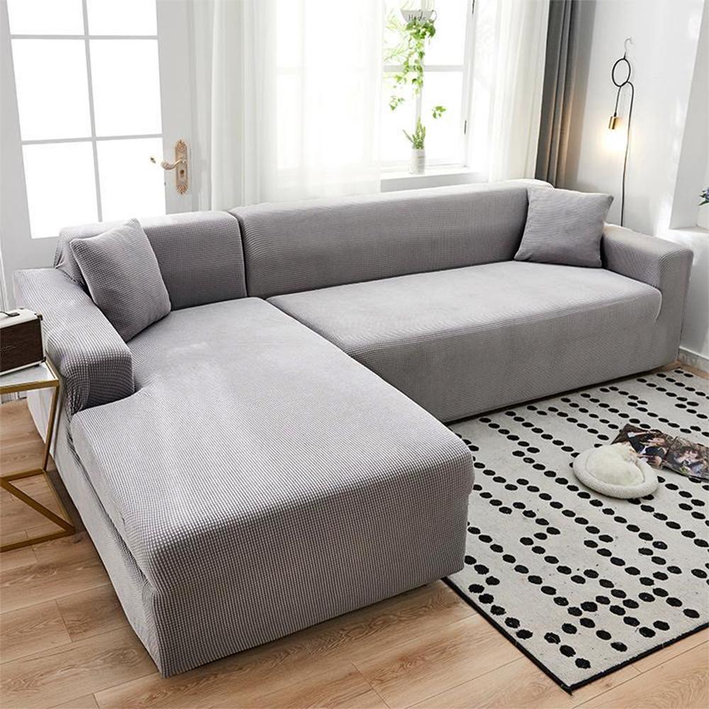 Dicker Sofabezug, bedruckt, elastisch, für Wohnzimmer, Ecksofa, L-Form, Couchbezug, Heimdekoration, 1/2/3/4-Sitzer