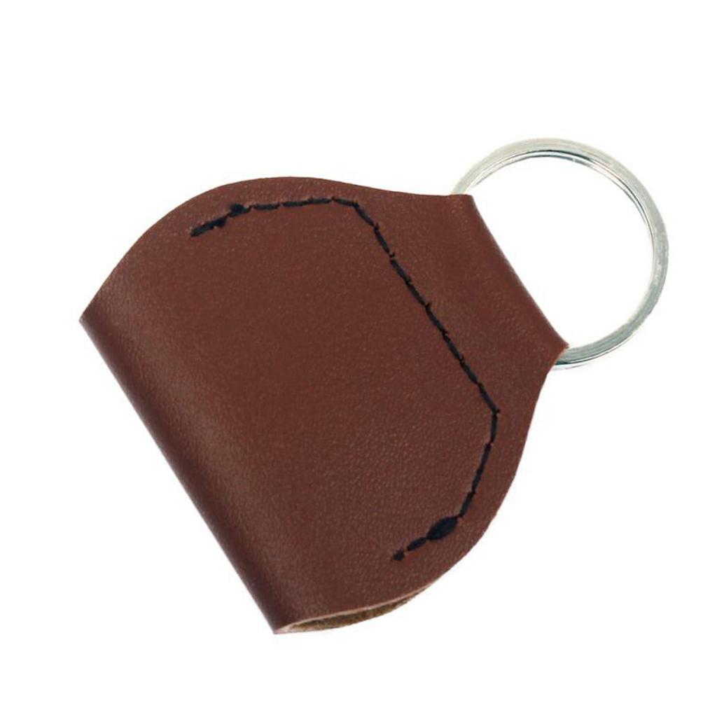 Guitar Pick Holder Case PU Simple Portable Multifunctional Guitar Pick Bag Keychain Gifts