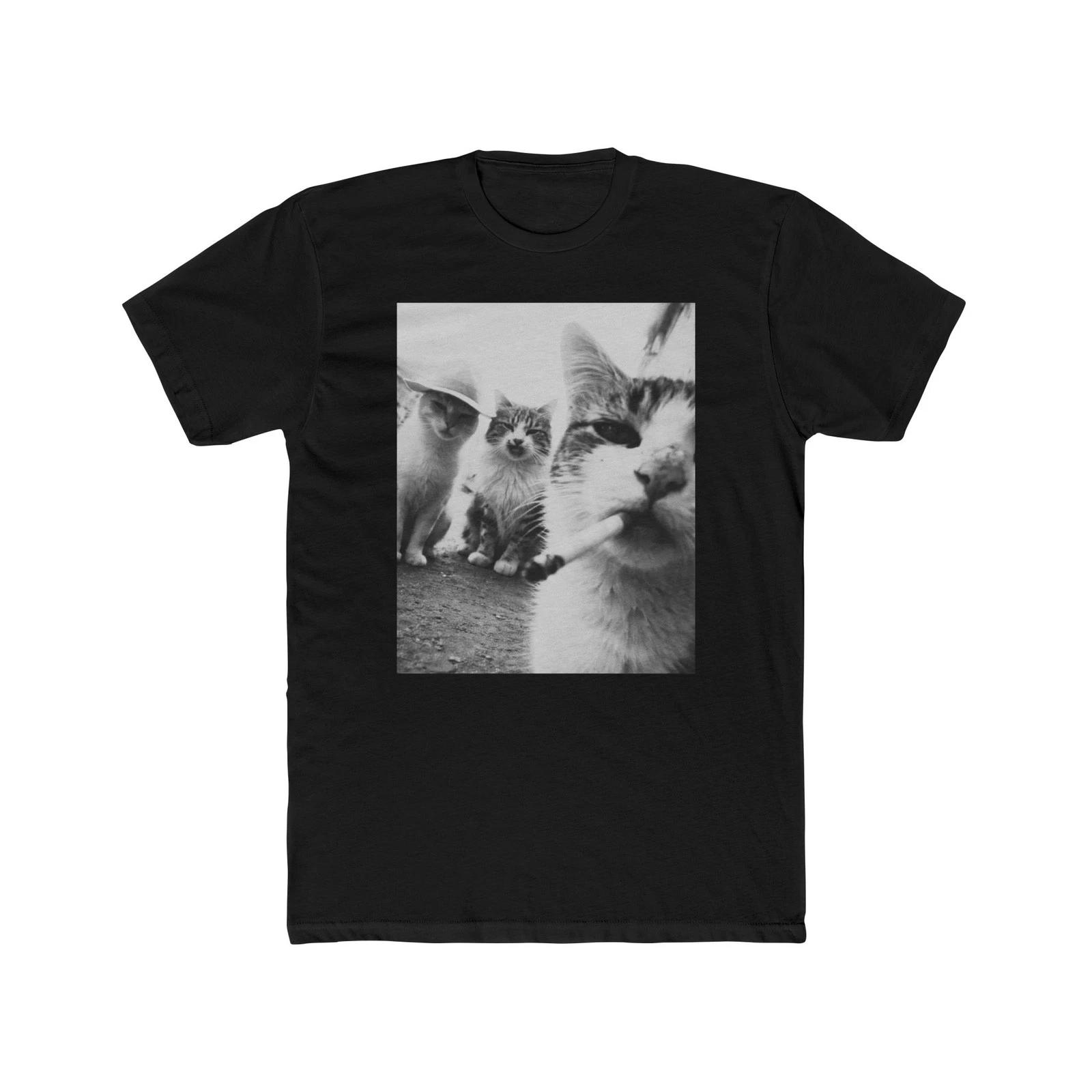 Retro tshirt, Cat Smoking Tee | Funny Cat T-shirt XL