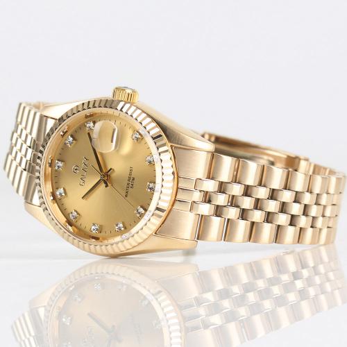 [GALAXY] GALAXY 5 ATM Couple's Men's Metal Wristwatch QT7013MC