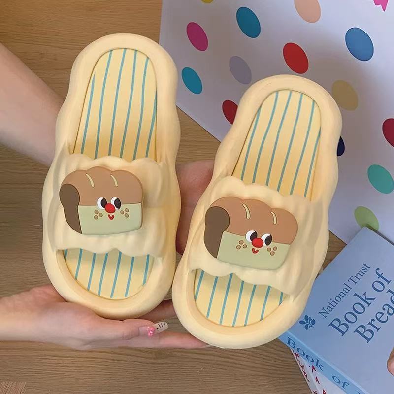 Slippers women summer wear cartoon hot dog couple soft bottom home non-slip indoor cool slippers holiday