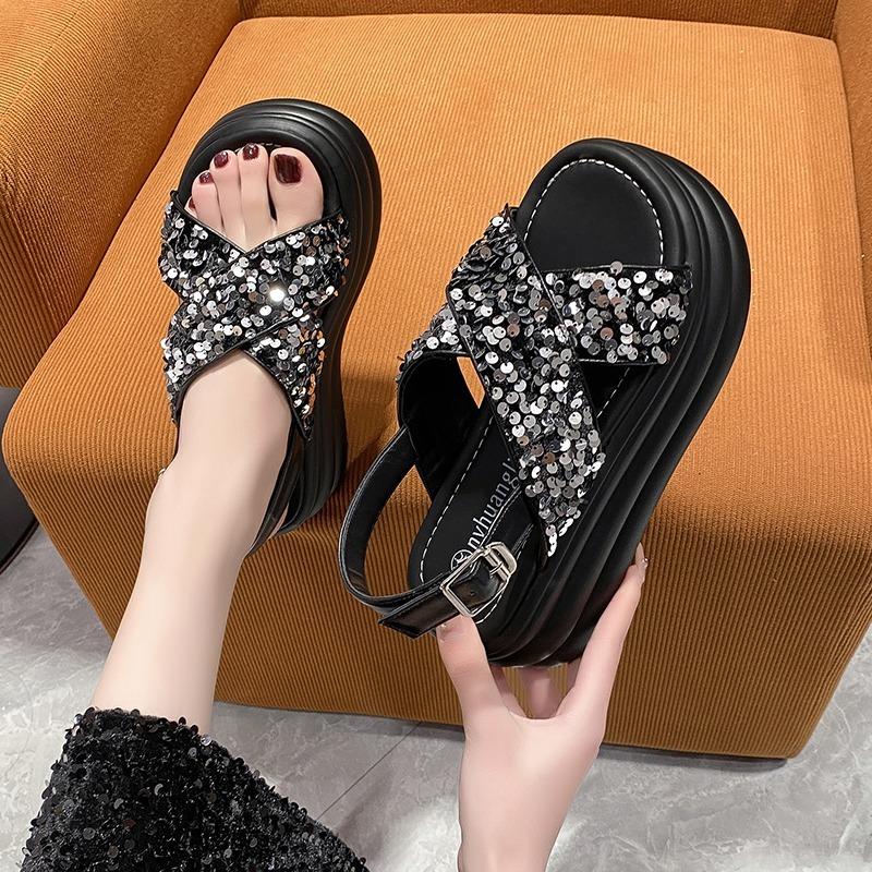 Модные новые летние женские сандалии на толстой подошве — фото 3