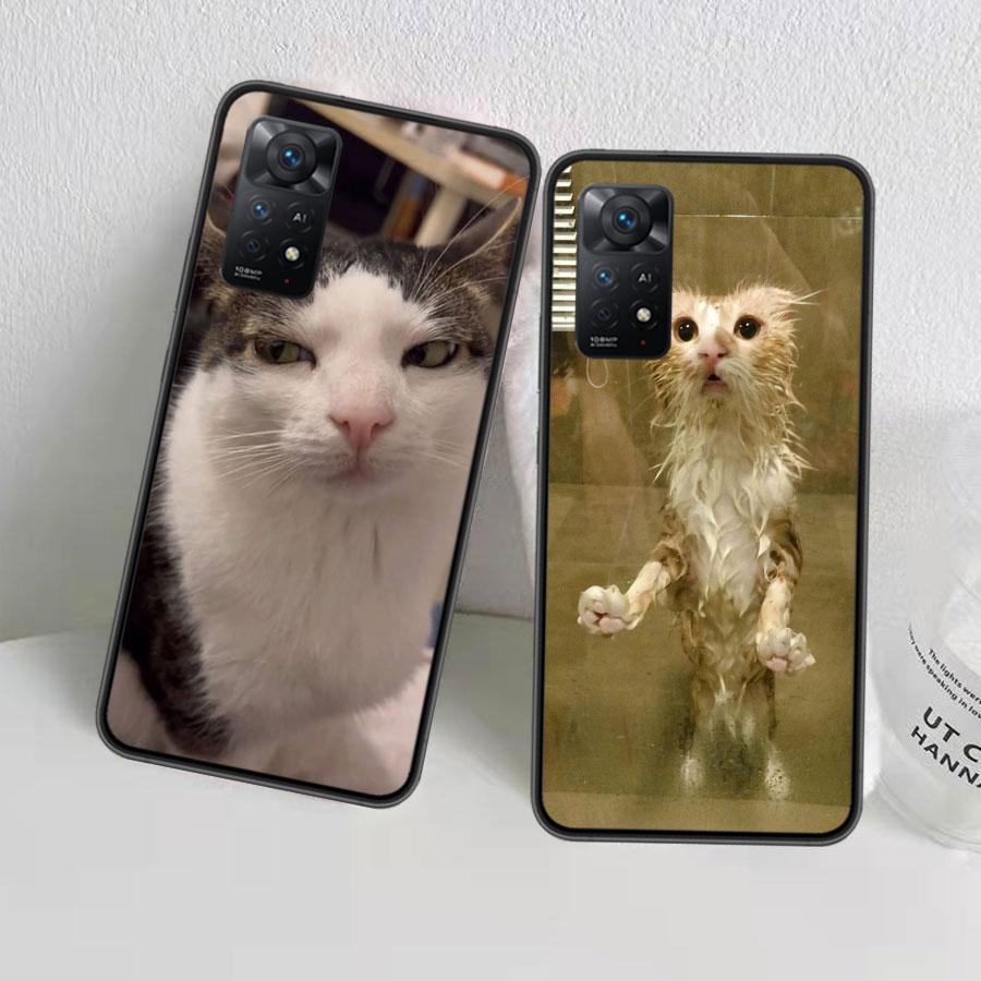 Haustier Katze Lustige Memes Handyhülle Für Redmi 13C 14C Note 13 14 Pro 5G Plus 12 12C 10 10A 10C 9 9A 9C 9T 8 8A K70 Pro Xiaomi Hülle S
