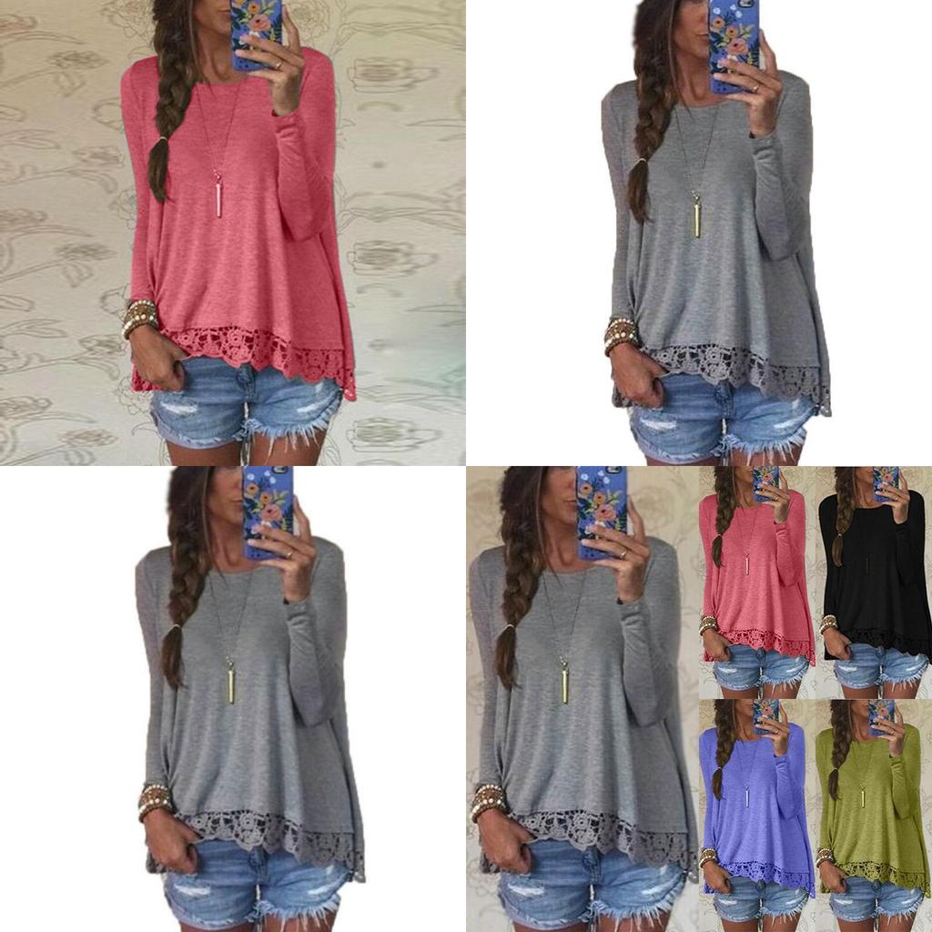 Timeless Elegance Femme Blouse Manches Longues With Lace Detailing In Comfortable Cotton