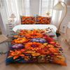 3pcs Autumnal Bouquet Bedding Set, Includes 1 Comforter + 2 Pillowcases, Without Pillow Inserts, Soft Comfortable, Lightweight Breathable, P