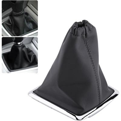New PU Leather Gear Stick Cover Gaiter W/ Chrome Frame For Ford Focus MK2 2005-2011
