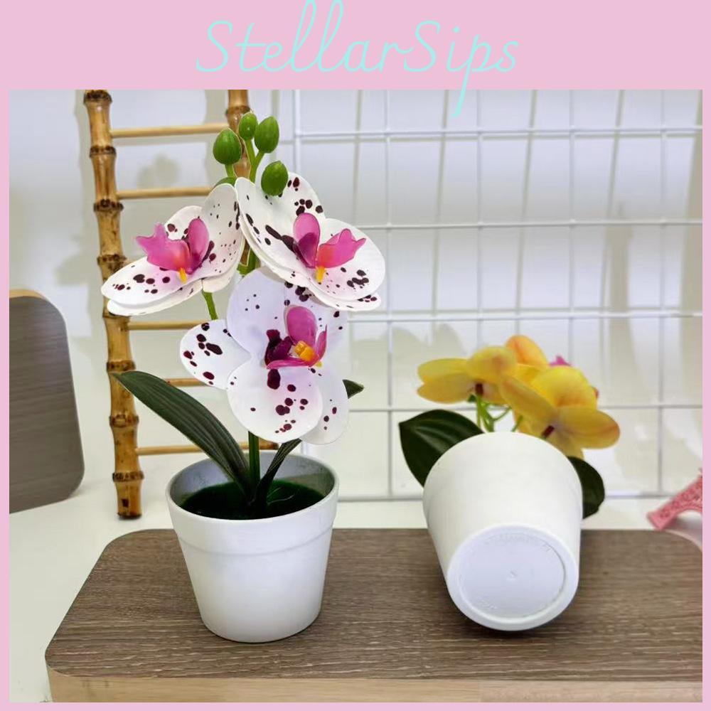 Butterfly Orchid Fake Flower Pot Plant For Event Decorations And Photography Sessions