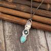 Stylish Turquoise Owl Pendant Necklace Decoration for Women Who Love Bohemian Styles and Distinctive Accessories