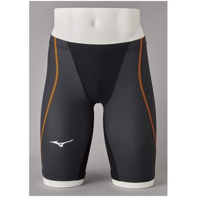Mizuno MX SONIC G3 Racing Half FINA Size 2XS Men's Swimsuit, Spats, Approved, N2MB8511, Gray,