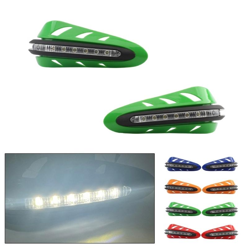 1 Pair Motorcycle Hand Guard Motorbike Turn Signal Light DRL Indicator Cover 7/8" 22mm Dirt Bike Handguard