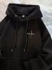 Men's Trendy Hong Kong Style Fleece-Lined Hooded Jacket - Autumn/Winter Fashion