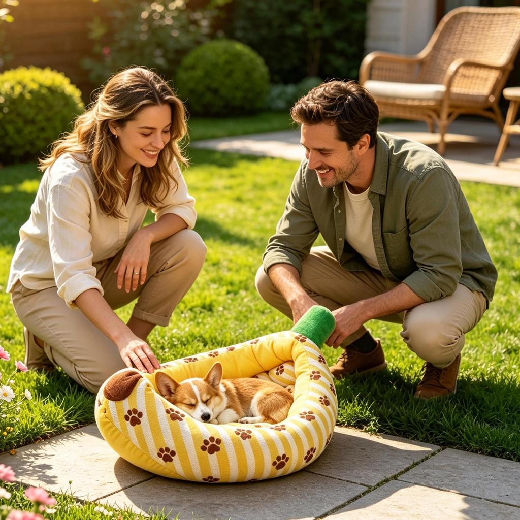 Pet Bed Banana Shaped Dog Bed Breathable Plush Cozy And Soft Puppy Cushion Pet Nesting Bed For Small Medium Dog Pet Supplies