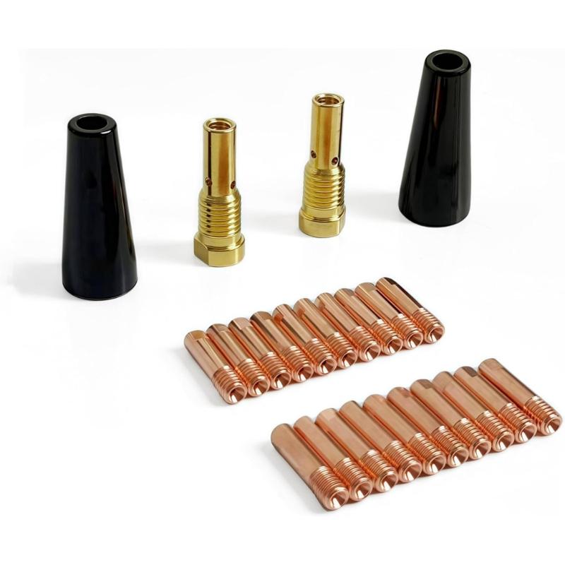 24Pcs Welding Nozzle Kit High Conductivity Copper Strong Rubber Closed Advice Professional Welders
