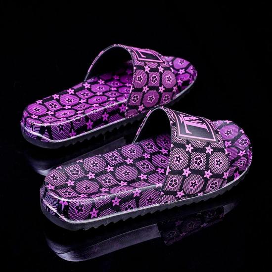 Couple Slippers Fashion Casual Printing One-word Wear-resistant Slippers
