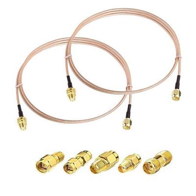 BINGFU 12palcový RF koaxiální kabel SMA samec na samici + sada 5 adaptérů SMA na SMA/RPSMA pro WiFi, amatérské rádio, GPS, 3G/4G LTE antény, LNA a další
