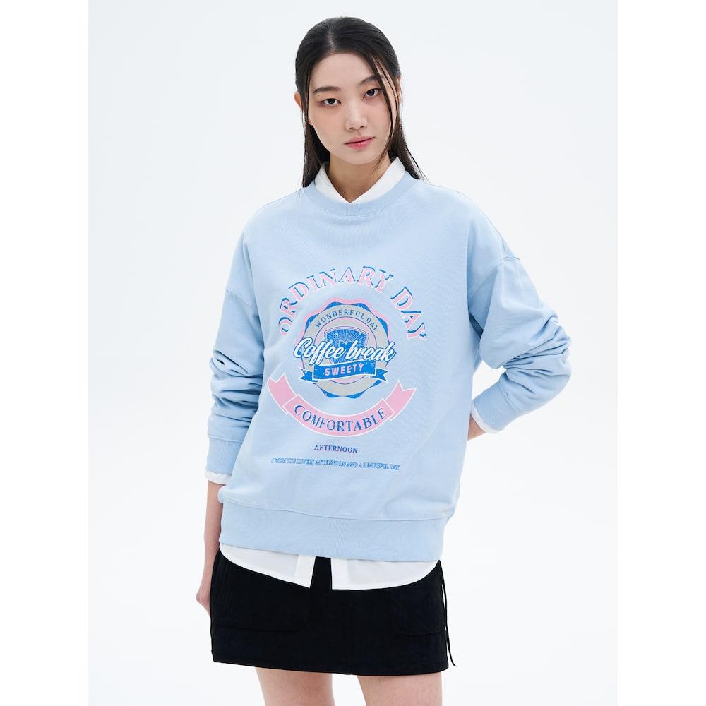 8Seconds 3-Ply Terry Graphic Sweatshirt Sky Blue Sky Blue/S