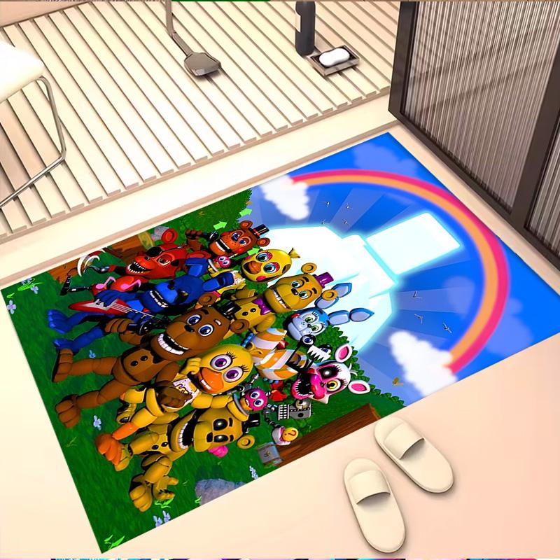 Five Nights at Freddy's Druckteppich, Waschbarer Bodenteppich, Für Eingangsbereich Schlafsaal Waschküche Büro Arbeitszimmer, Heimdekoration Geburtstag Weihnachtsgeschenk