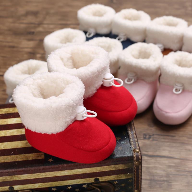 Unisex Soft Sole Snow Boots for Infants (0-1 Year)