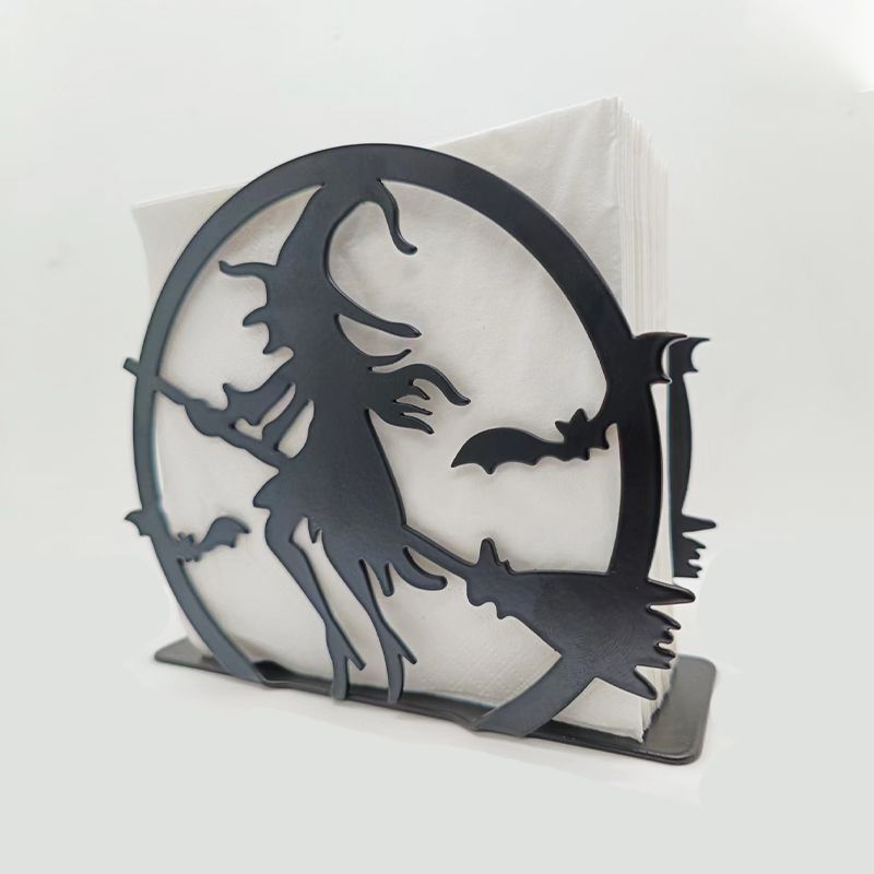 Large Witch-Shaped Iron Art Tissue Box Nordic Style Creative Hotel Western Restaurant Cafe Table Napkin Holder