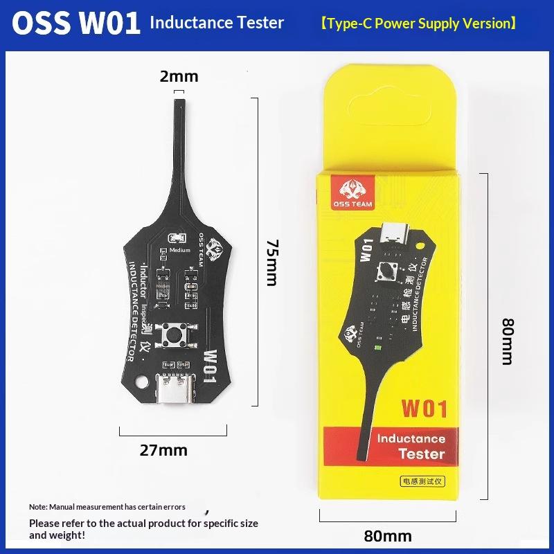 1Pc W01 Inductor Detector Tool Motherboard Coil Tester For Phone Motherboard Repair Electromagnetic Induction Quick Fault Check