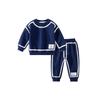 Spring and Autumn Children's Round Neck Long Sleeves Sweatshirt Pullover Tops Labeling Baby Sportswear Boys' Casual Pants Suit