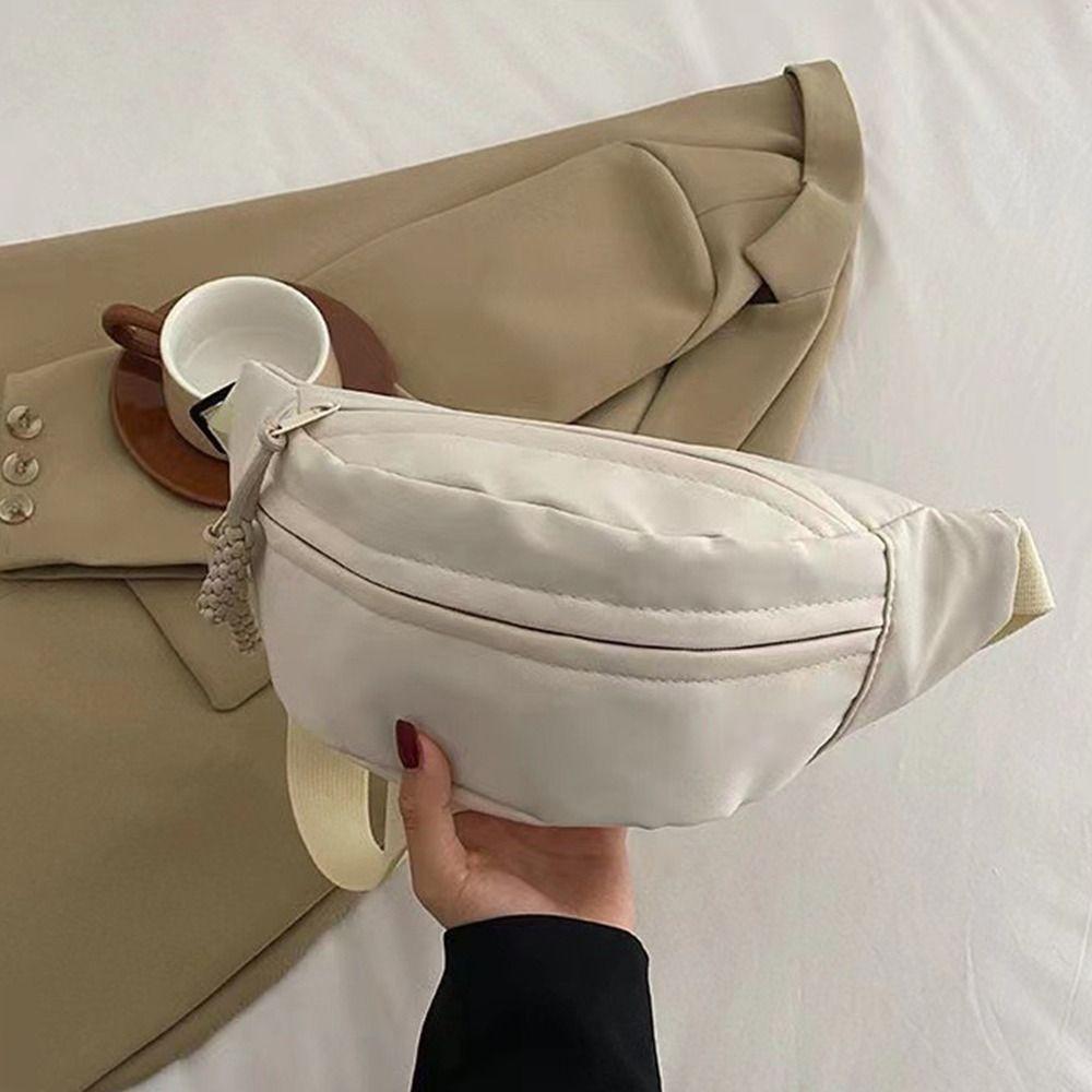 Half Moon Bag Solid Color Chest Bag Crossbody Bag Crossbody Waist Pack Cool Banana Bag  Outdoor