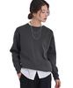Yours BYXU0932 Charcoal Women's Sweat-Like Knit, Medium,