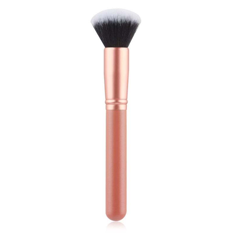 Convenient Cosmetic Brush With Synthetic Bristles For Elegant Makeup Finish Flat Head Cosmetic Brush 1