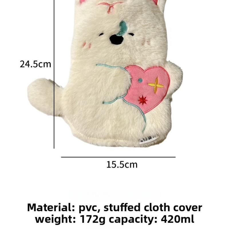2025 The New Belly Warmer Thick Plush Hand Warmer Cute Cartoon Hot Water Bottle Warm Water Bag Multi-color Optional