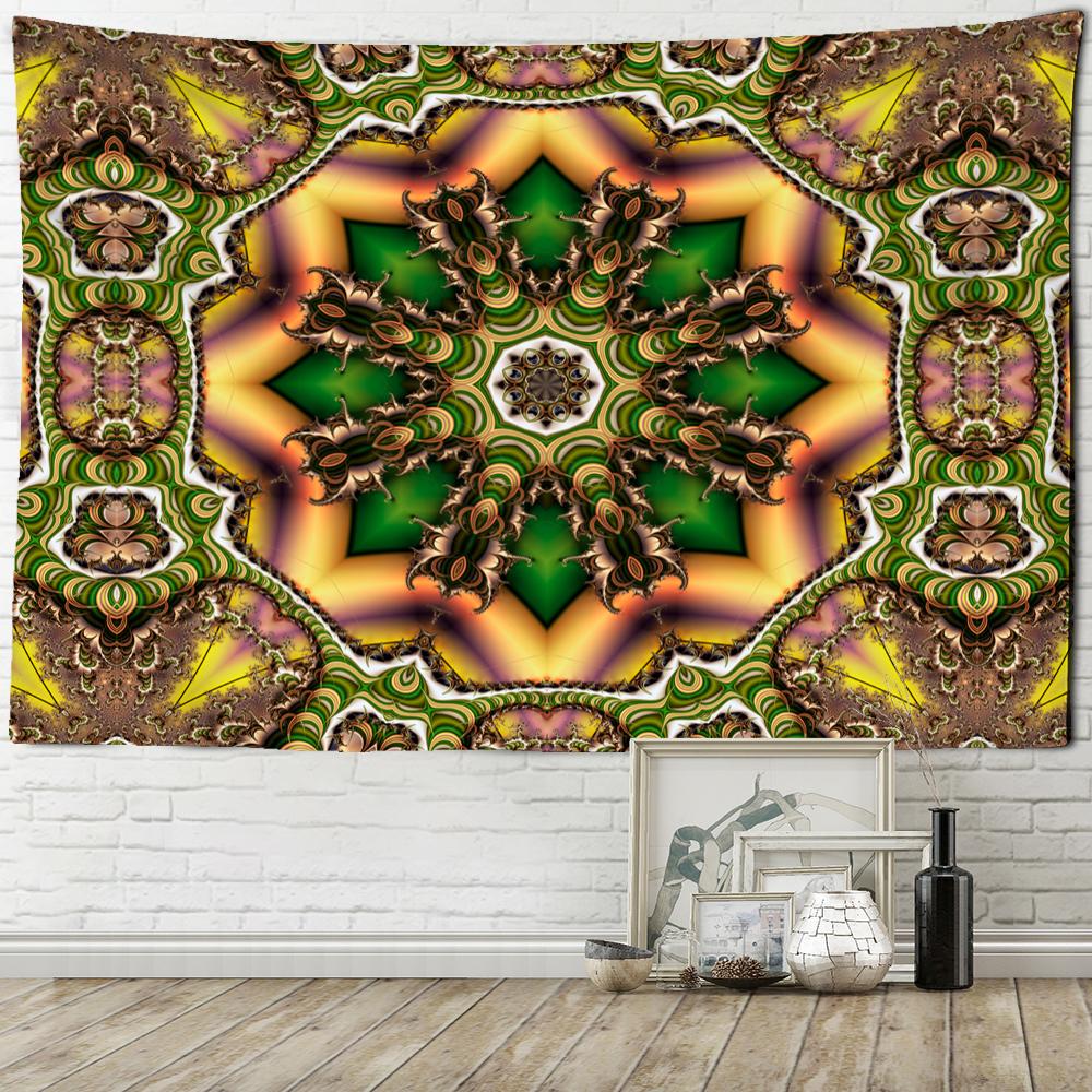 

Стиль бохо психоделическое колдовство искусство домашний декор красочный гобелен мандала настенный гобелен 100x75cm