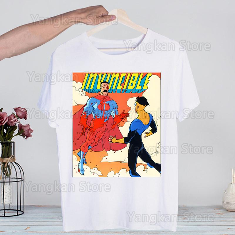 Invincible Mark Men Superheld Hot Sale Print Funny Graphic T Shirts Men/women Summer Harajuku Mens Streetwear Camisa Casual